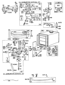 Carburetor,fuel Parts,a/C Diagram and Parts List for 146702-0138-XX  Briggs and Stratton Engine